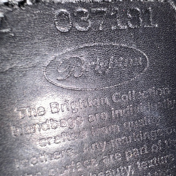 Brighton Leather Shoulder Bag Black Brown - Picture 11 of 11